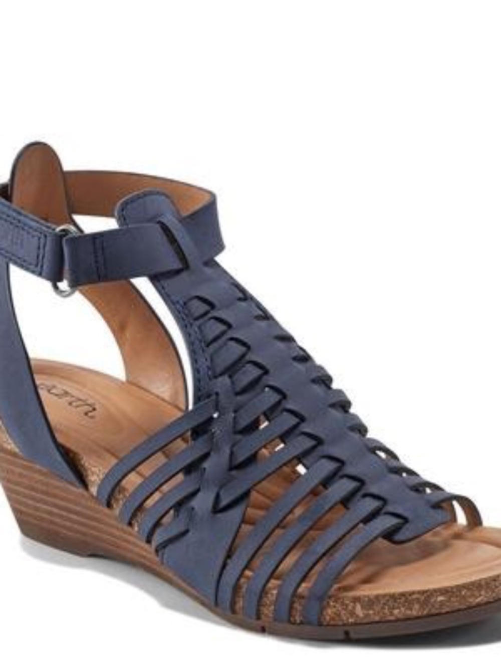 Earth Women's Hattie Fisherman Wedge Sandals - Navy